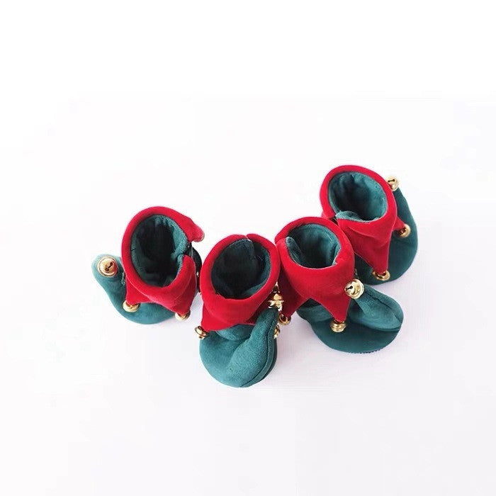 Dog shoes christmas